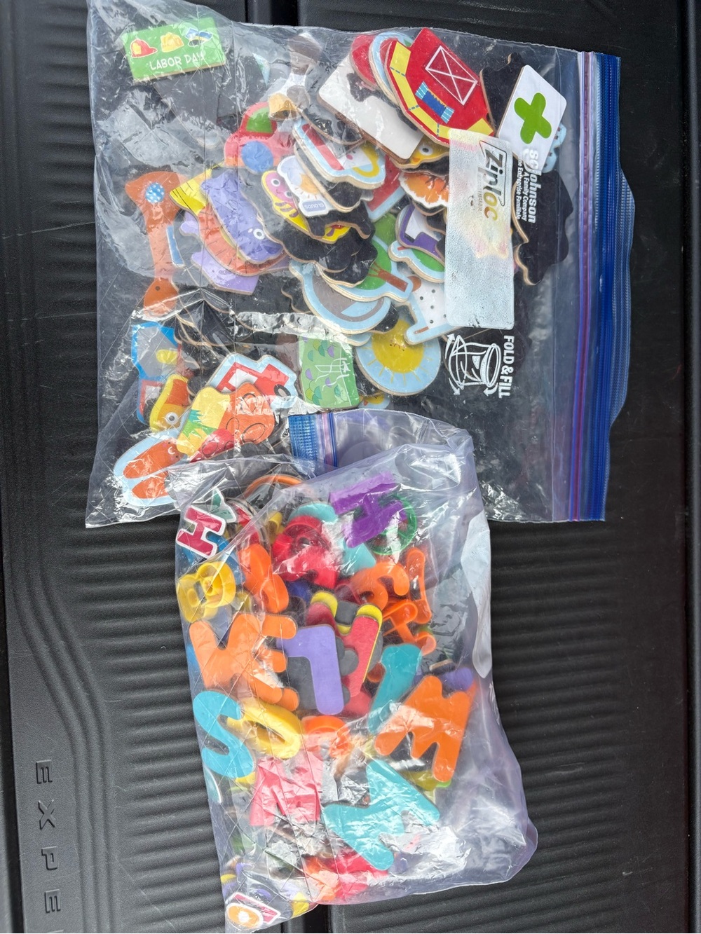 Colorful Foam Alphabet & Shape Magnet Set for Kids - Multicolor
